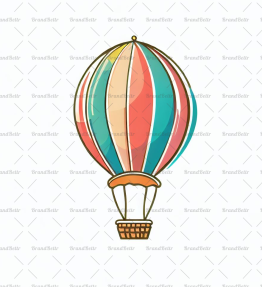 Verspielter Heißluftballon
